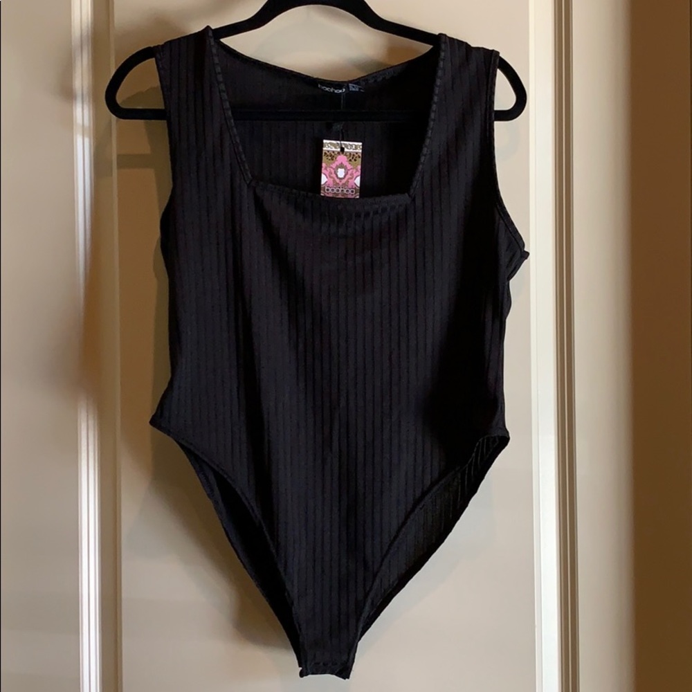 NWT Square neck wide rib bodysuit